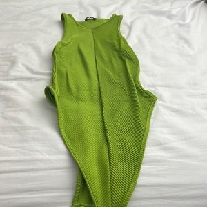 Never worn green BERSHKA bodysuit
